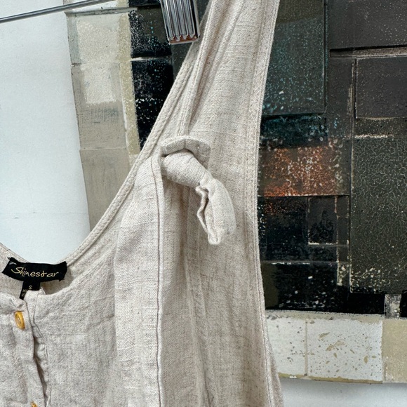 LAST CHANCE! Shinestar natural fabric jumpsuit overalls with pockets - Picture 5 of 5